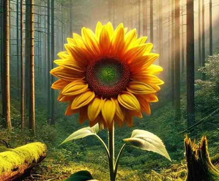 A stunning sunflower with vibrant petals, recorded as one of the rarest sunflower species ever found.